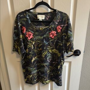 Gucci Black Pink Graphic Short Sleeve T-Shirt